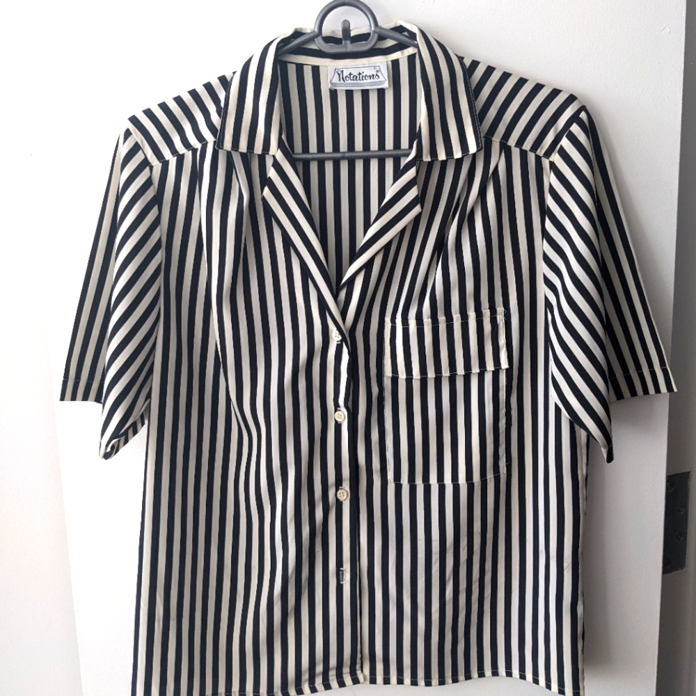 Vintage Notations striped shirt